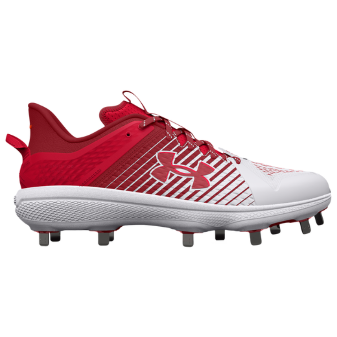 Under Armour Men's UA Yard Low Metal Baseball Cleats - Red (3025592-600) | Lightweight & Durable Baseball Shoes for Men | Perfect for Baseball Games, Training & Field Sports