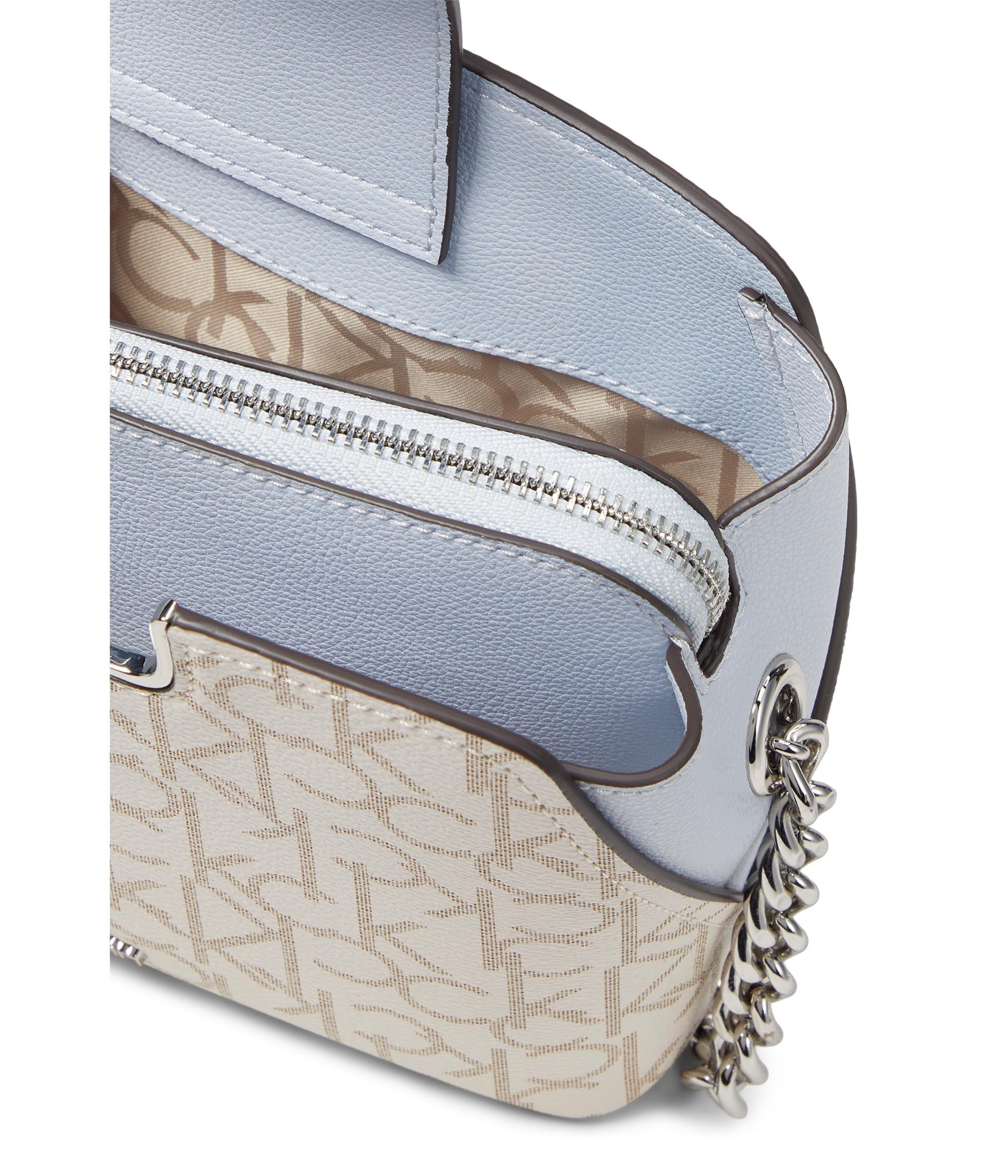 Calvin Klein Finley Triple Compartment Signature Crossbody Bag for Women - Stylish & Functional Purse for Everyday Use, Travel, and Work