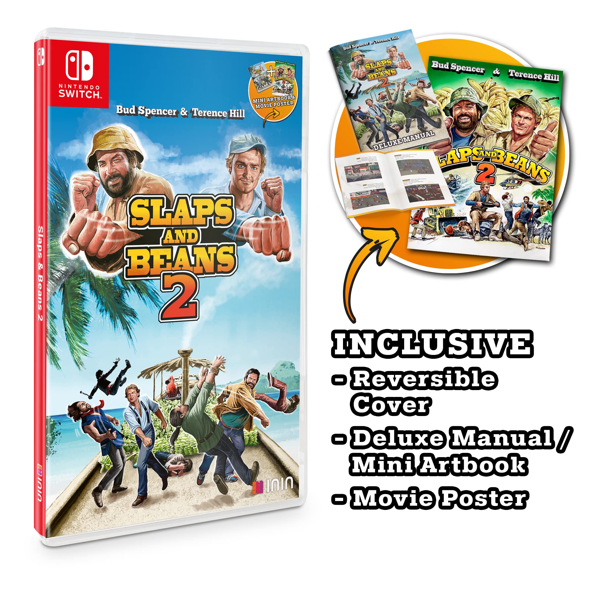 Bud Spencer & Terence Hill Slaps and Beans 2 for Nintendo Switch - Classic Action Comedy Game for Retro Gaming Fans | Perfect for Home Entertainment & Travel Gaming