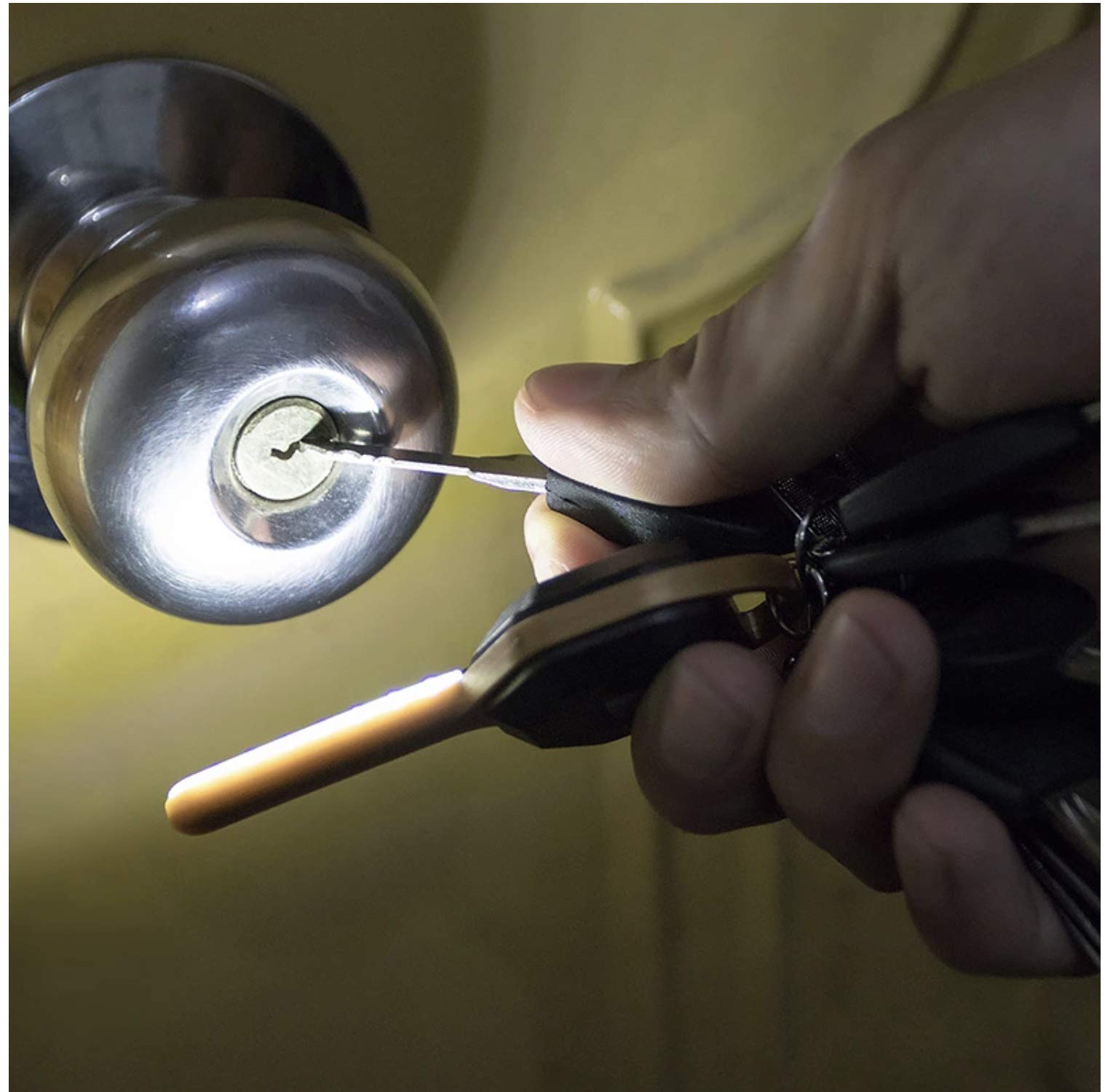2 Pack LED Keychain Flashlight - 50 Lumen Bright White Light with Strobe Mode, Includes Batteries & Key Rings - Perfect for Emergency, Camping, Hiking & Everyday Carry