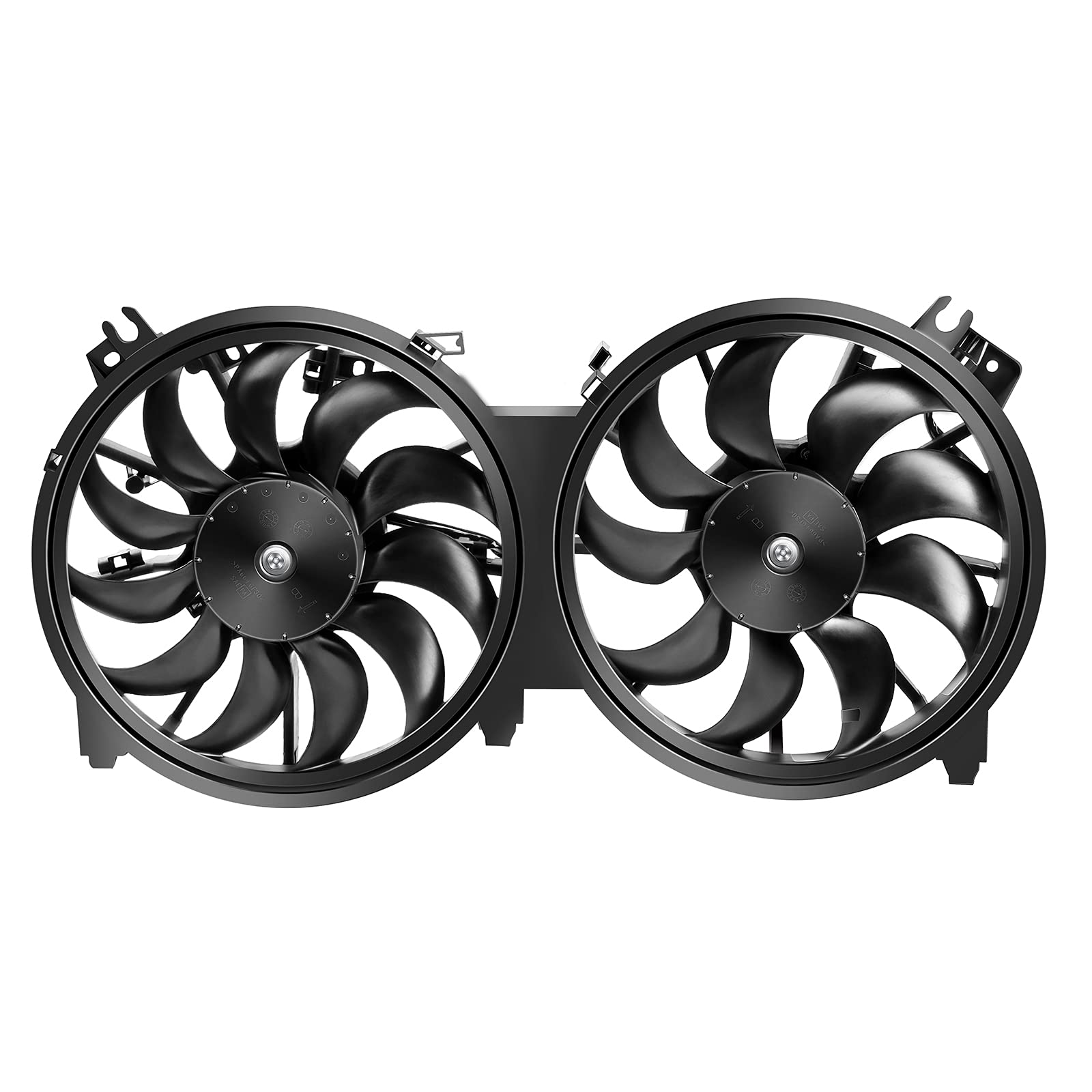 Universal Slim Radiator Condenser Fan Assembly - 12V Push/Pull Cooling Fan with Mount Kit (620-453 KFKGF) - Compatible with 2007-2016 Nissan Altima - Driver/Passenger Side (LH/RH) - Perfect for Engine Cooling & Overheating Prevention