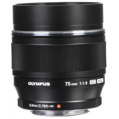 OM SYSTEM M.Zuiko Digital ED 75mm f/1.8 Lens (Black) - Premium Portrait & Low Light Photography Lens for Micro Four Thirds Cameras - Perfect for Weddings, Events & Professional Portraits
