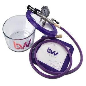 BVV Best Value Vacs 1.75 Quart Glass Vacuum Chamber with Glass Lid & Pre-Drilled Holes - Ideal for Resin Degassing, Food Preservation & Science Experiments