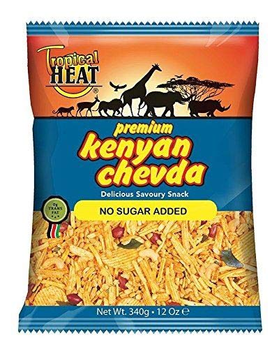 Sugar-Free Kenyan Chevda Snack - Tropical Heat Flavor - 340g - Perfect for Keto Diet, Healthy Snacking & On-the-Go Energy Boost
