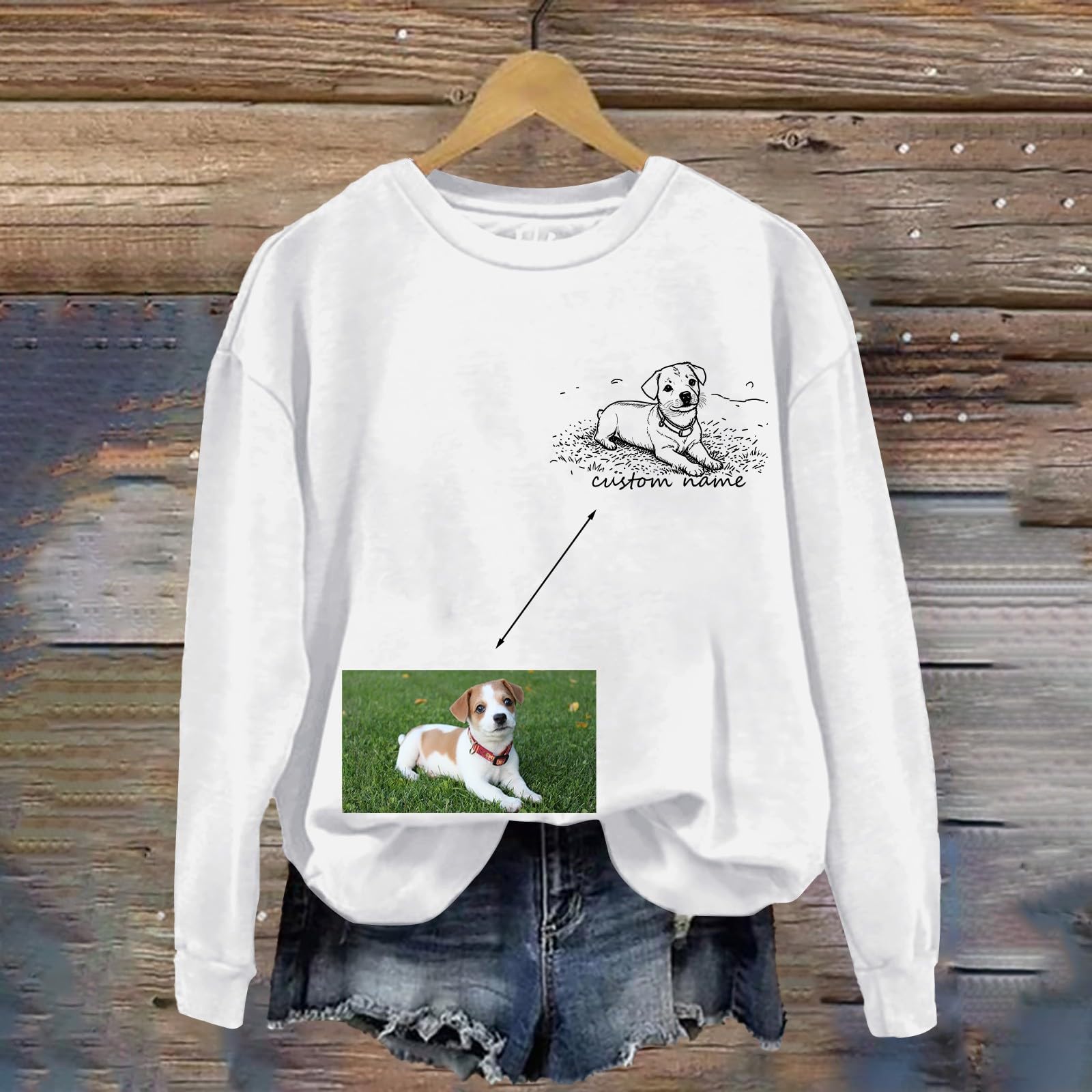 Custom Dog Lovers Hoodie - Cute Pet Print Sweatshirt for Women, Cozy Pullover Gift for Dog Moms | Perfect for Casual Wear, Dog Walks & Pet Lover Outfits