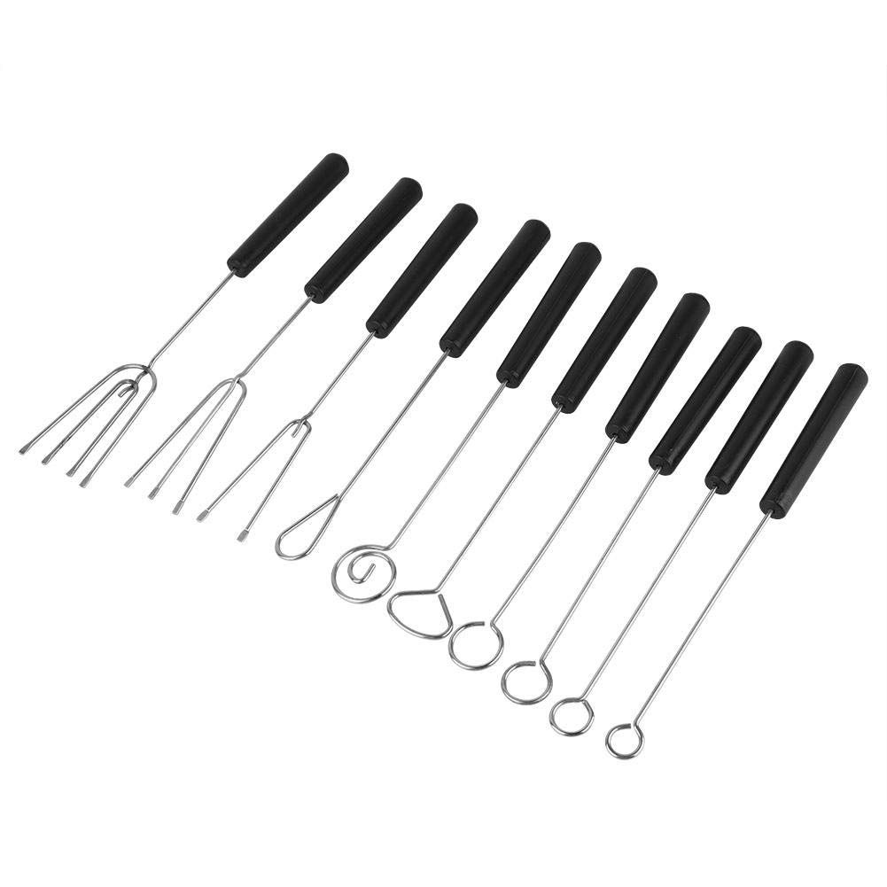 10Pcs Stainless Steel Chocolate Dipping Forks - Professional Baking Tools for DIY Desserts, Candy Making & Cake Decorating - Perfect for Parties, Weddings & Home Baking