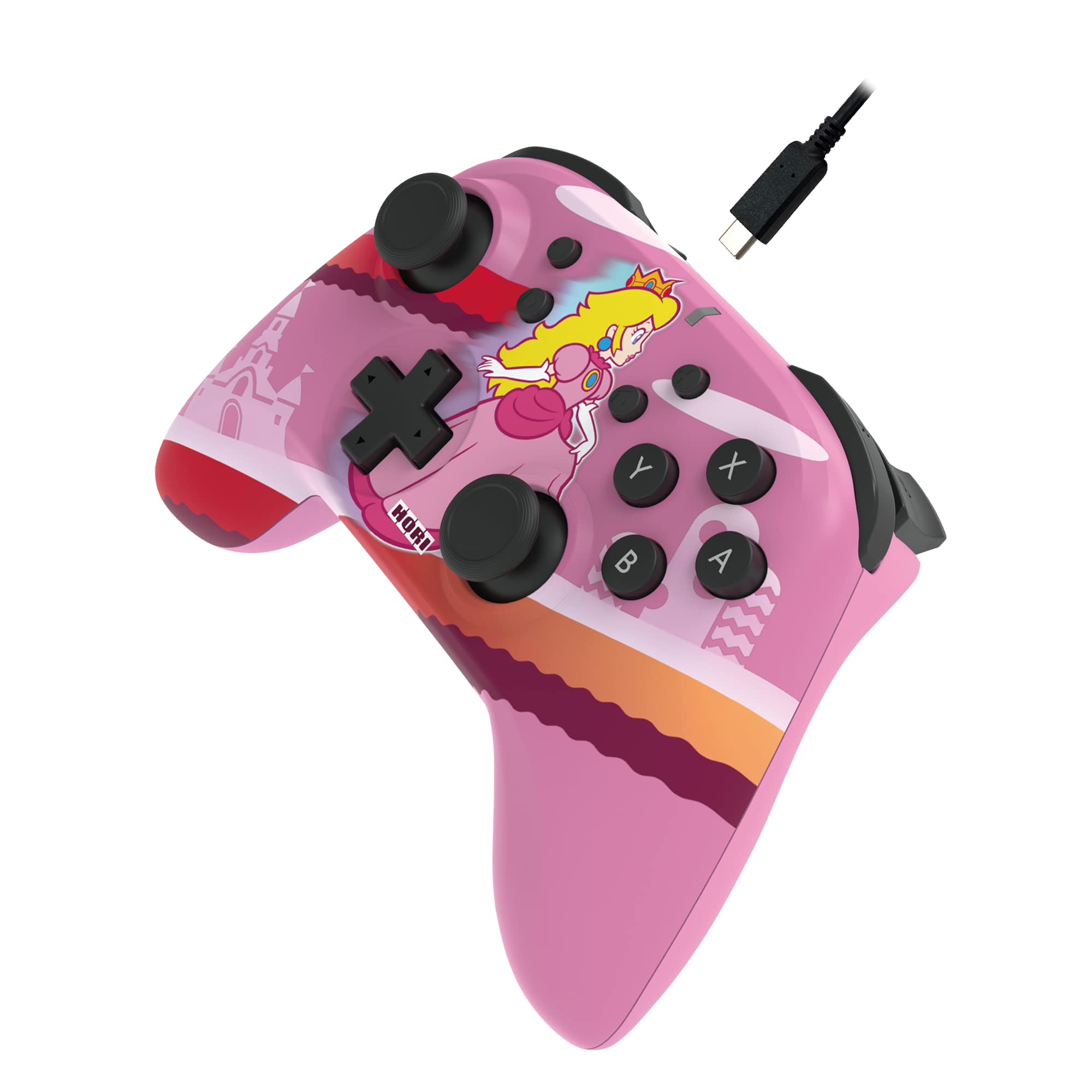 HORI Wireless HORIPAD Pro Controller for Nintendo Switch (Peach Color) - Officially Licensed by Nintendo - Perfect for Gaming, Travel & Multiplayer Sessions