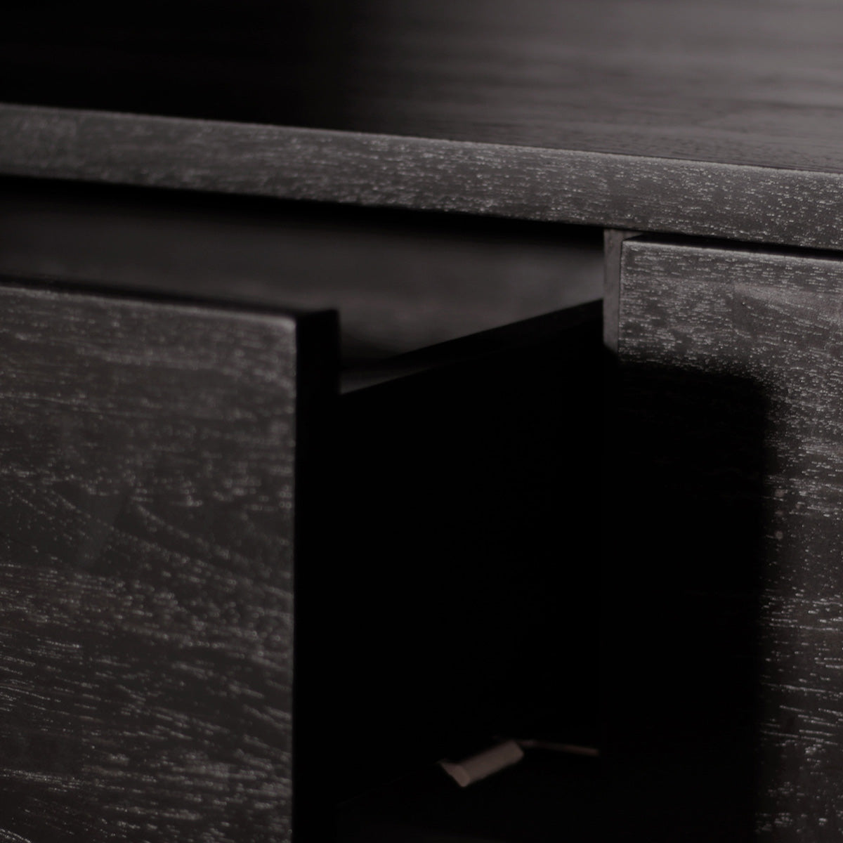 2 Door & 2 Drawer Cupboard with Grooves - Solid Wood Storage Cabinet for Living Room, Bedroom, or Office Organization
