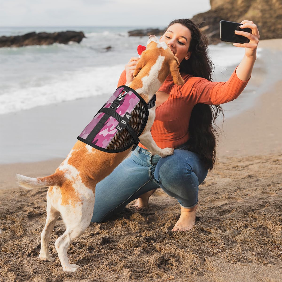 Emotional Support Dog Vest Bundle - Adjustable Service Dog Harness with Reflective ESA Patches, Leash & ID Card - Perfect for Therapy Dogs, Travel & Public Access