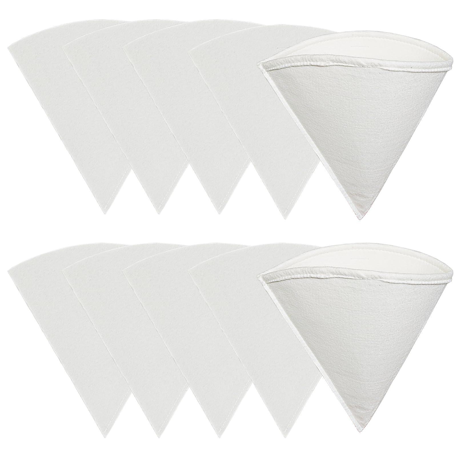 10PCS Premium Maple Syrup Filter Set - 9 Inch Reusable Food Grade Cone Filters with 8 Pre-Filters & 2 Heavy-Duty Filters for Beeswax, Grease & Syrup Processing - Ideal for Home Brewing, Candy Making & DIY Kitchen Projects