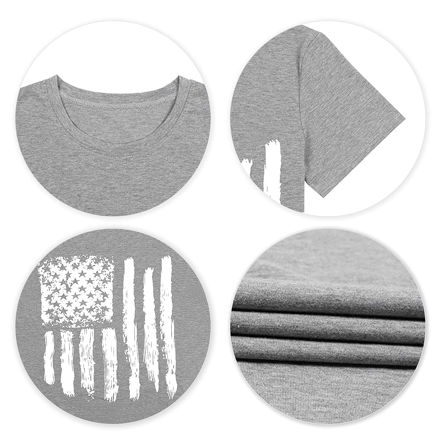 Patriotic Graphic Tees for Women - Short Sleeve Casual T-Shirts for Summer | Perfect for 4th of July, BBQ Parties & Everyday Wear