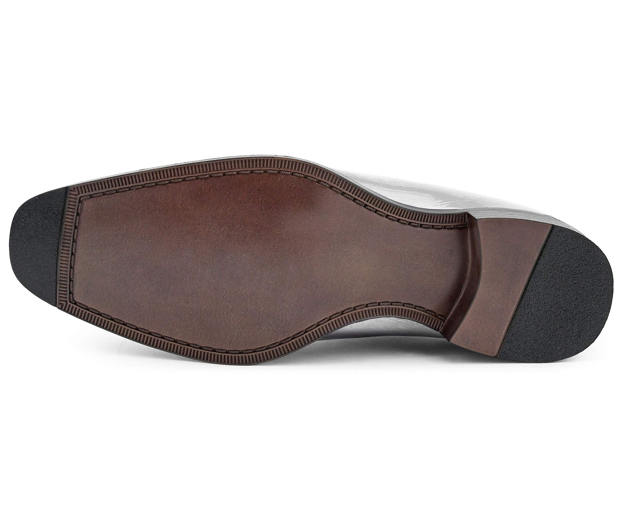 Bolano Bandit Men's Cap Toe Oxford Dress Shoes - Genuine Leather Formal Shoes with Alligator Print & Croc Folded Design - Perfect for Business, Weddings & Special Occasions