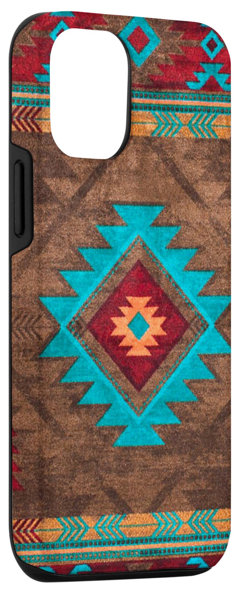 Premium Southwestern Aztec Design Phone Case for iPhone 12 & 12 Pro - Trendy Protective Cover for Travel, Work & Daily Use
