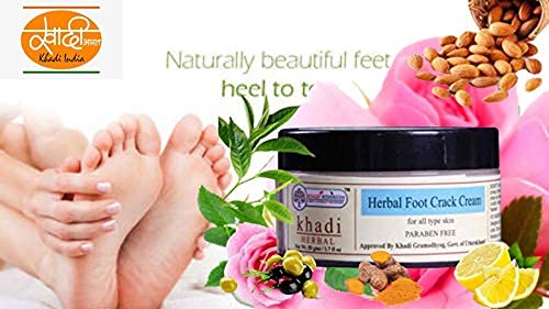Khadi Rishikesh Herbal Foot Crack Cream - Best Healing & Repair Treatment for Dry, Cracked Heels & Feet | Moisturizing Foot Care Cream for Men & Women | Ideal for Winter Skin Protection | 50GM | Made in India | Perfect for Daily Foot Care & Spa Treatments