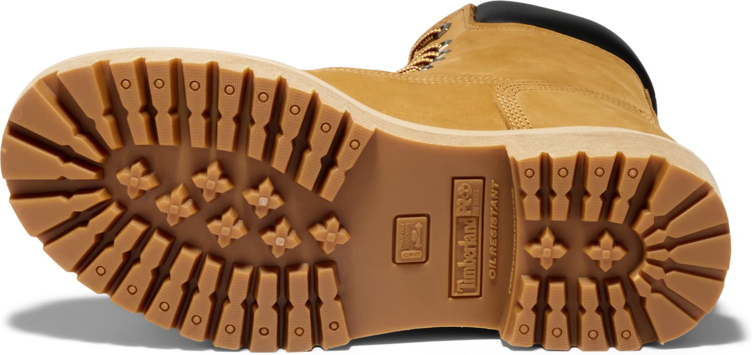 Timberland PRO Men's 8-Inch Steel Toe Waterproof Insulated Work Boots for Construction & Outdoor Safety | Heavy Duty Industrial Boots for Winter & Wet Conditions