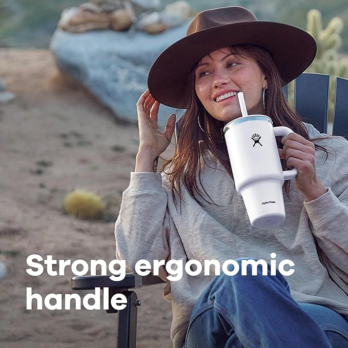 40 oz All Around™ Travel Tumbler with Handle - Stainless Steel Vacuum Insulated Cup for Hot & Cold Drinks - Perfect for Camping, Hiking, Office & Daily Use - Trillium