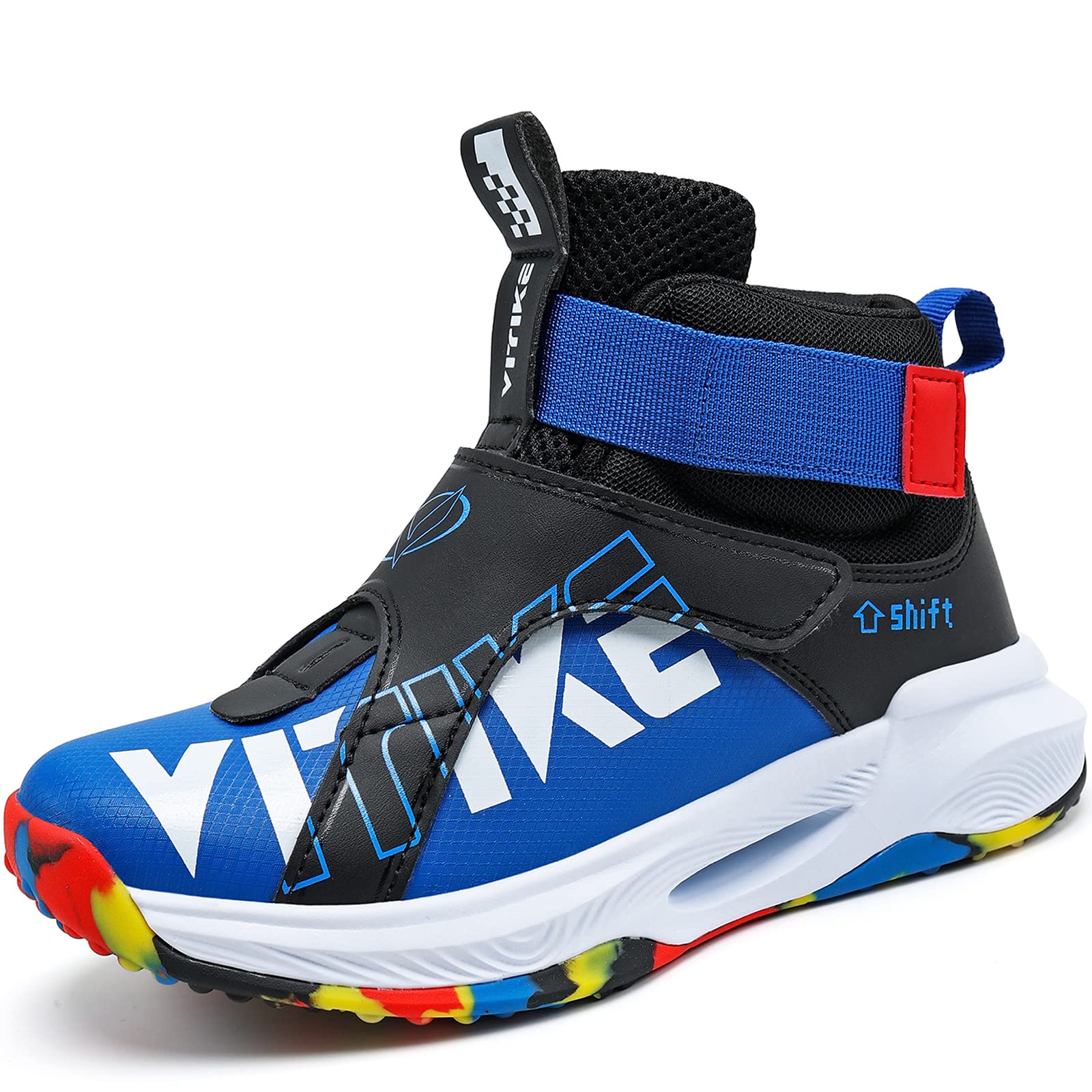 **JMFCHI Kids Basketball Shoes - High-Top Sports Sneakers for Boys & Girls, Non-Slip Durable Lace-Up Running Shoes for Little & Big Kids - Perfect for Indoor & Outdoor Play, Training, and Casual Wear**