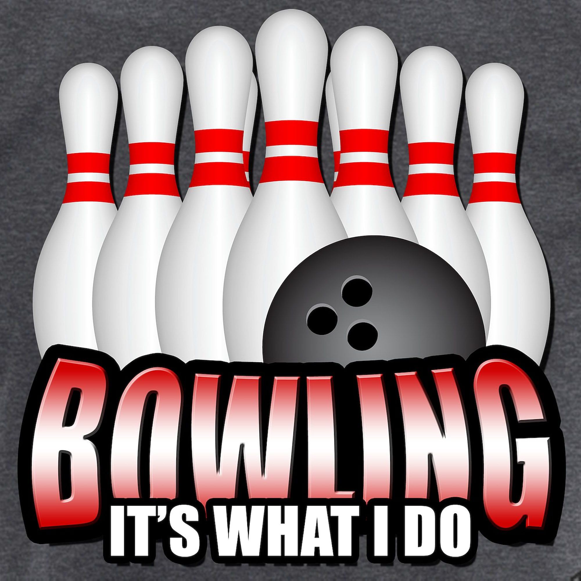 Bowling It's What I Do - Men's Charcoal Novelty Pajama Set | Comfortable Sleepwear for Bowling Enthusiasts | Perfect Gift for Bowlers, Lounge Wear & Casual Sleep