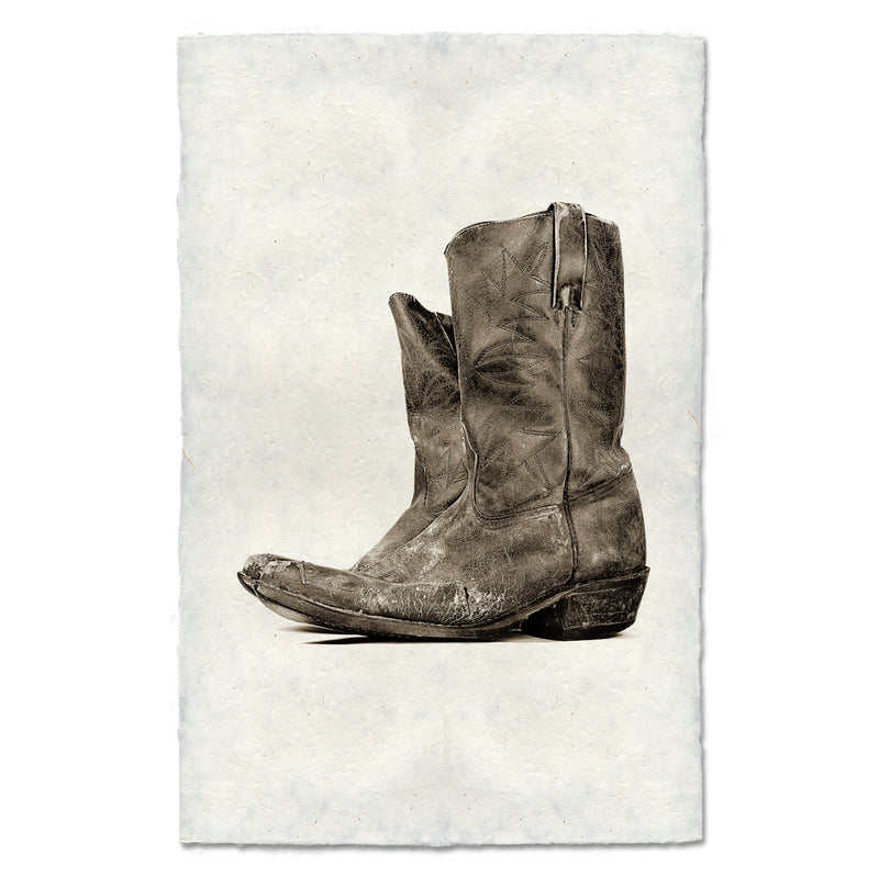Vintage Boots Art Print - Western Cowboy Decor, Canvas Wall Art for Home & Office - Perfect for Living Room, Bedroom, or Country Style Decor