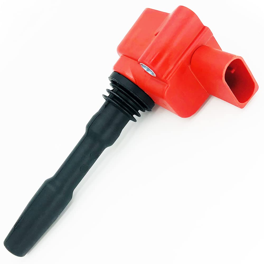 4 Pcs DMCOIL Red High Performance Ignition Coil Packs Compatible With PORSCHE 718 BOXSTER CAYMAN (982) AUDI VW SKODA SEAT 1.8T 2.0T 2.5T EA888 Engine 2013-2023 - Replaces OEM 9A260210401 - Perfect for Performance Upgrades & Engine Tuning