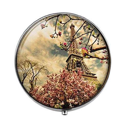 Eiffel Tower Art Photo Pill Box - Paris Themed Charm & Glass Candy Container - Perfect for Travel, Home Decor, and Gift Giving