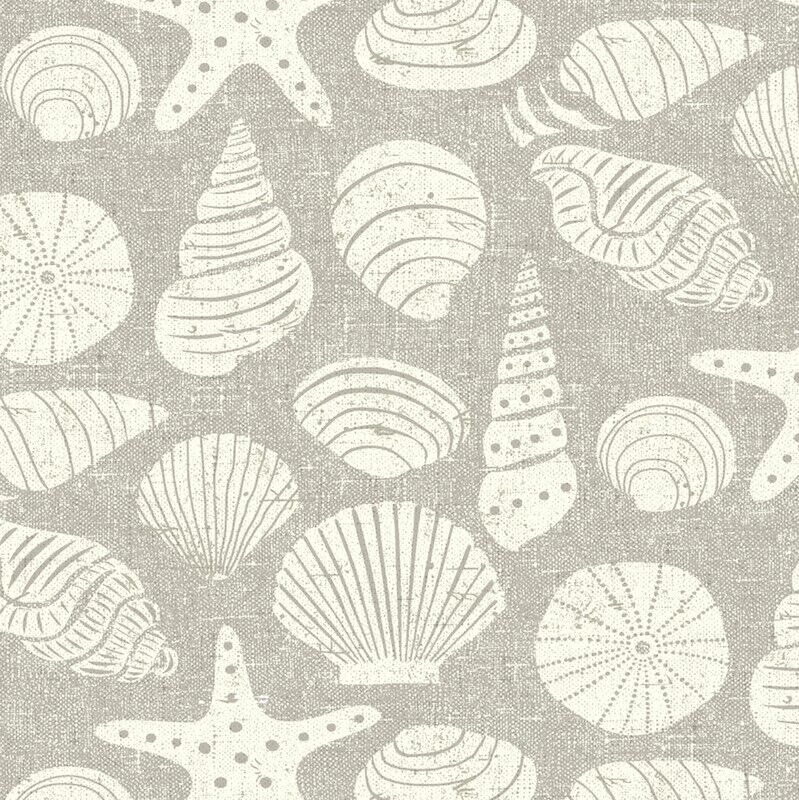 Premium Grey PVC Coated Tablecloth with Sea Shell Design - Waterproof & Wrinkle-Resistant Dining Table Cover for Indoor/Outdoor Parties, Picnics, and Events