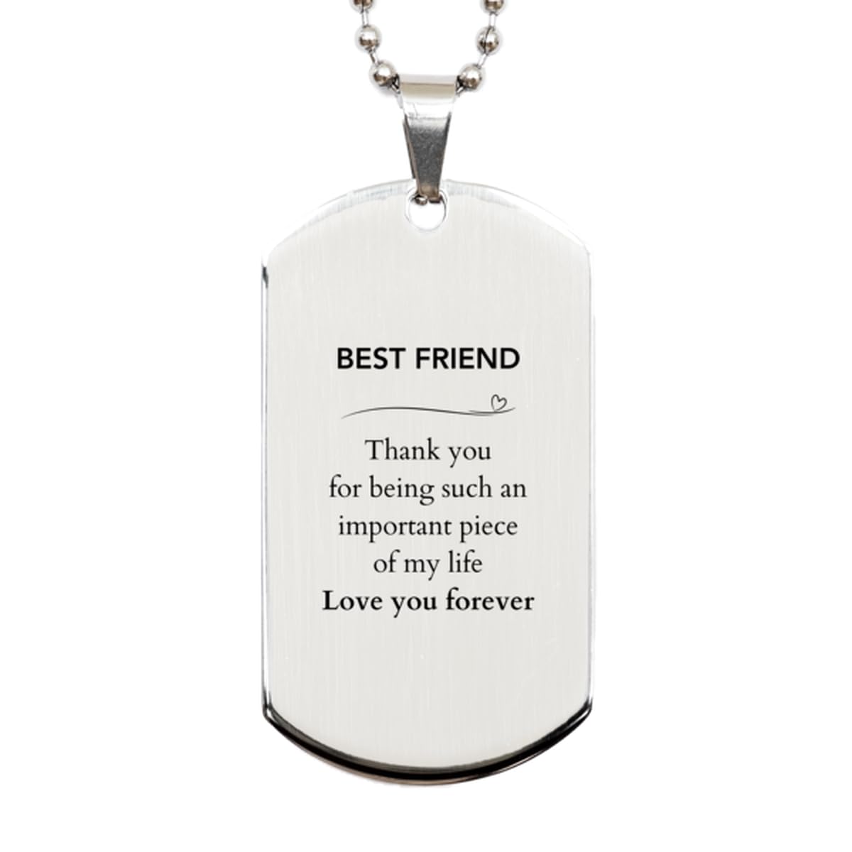 Best Mate Silver Dog Tag - Epic Birthday Gift for Friends & Family - Christmas, Mother's Day, Father's Day - Silver Plated Zinc with Cubic Zirconia - Perfect for Pet Lovers & Special Occasions