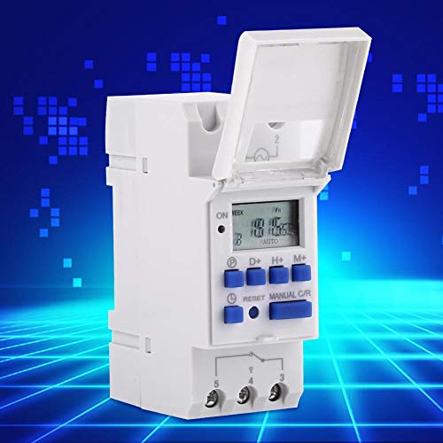 Digital Timer Switch 15A - Programmable 7-Day LCD Timer with 16 ON/Off Settings for Lamps, Fans & TVs (110V) | Perfect for Home Automation & Energy Saving