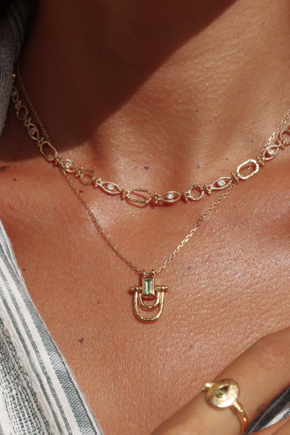 Allegra Apatite Gold Necklace for Women - Elegant Blue Gemstone Jewelry Gift for Birthday, Anniversary & Special Occasions