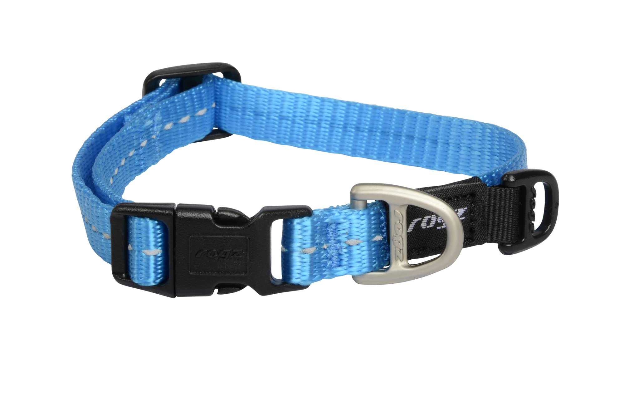 Reflective Dog Collar for Small Dogs - Adjustable 8-13 Inches, Turquoise Safety Collar for Night Walks & Outdoor Adventures