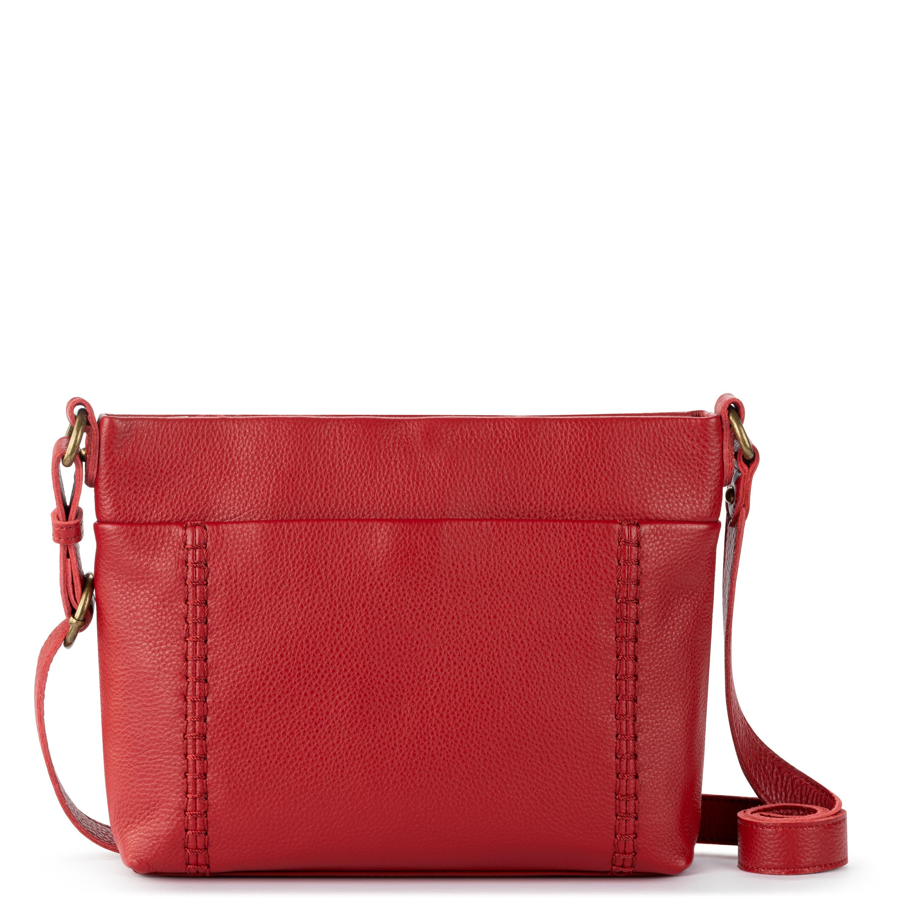Melrose Crossbody Leather Bag for Women - Genuine Leather, Scarlet Red - Perfect for Travel, Shopping & Everyday Use