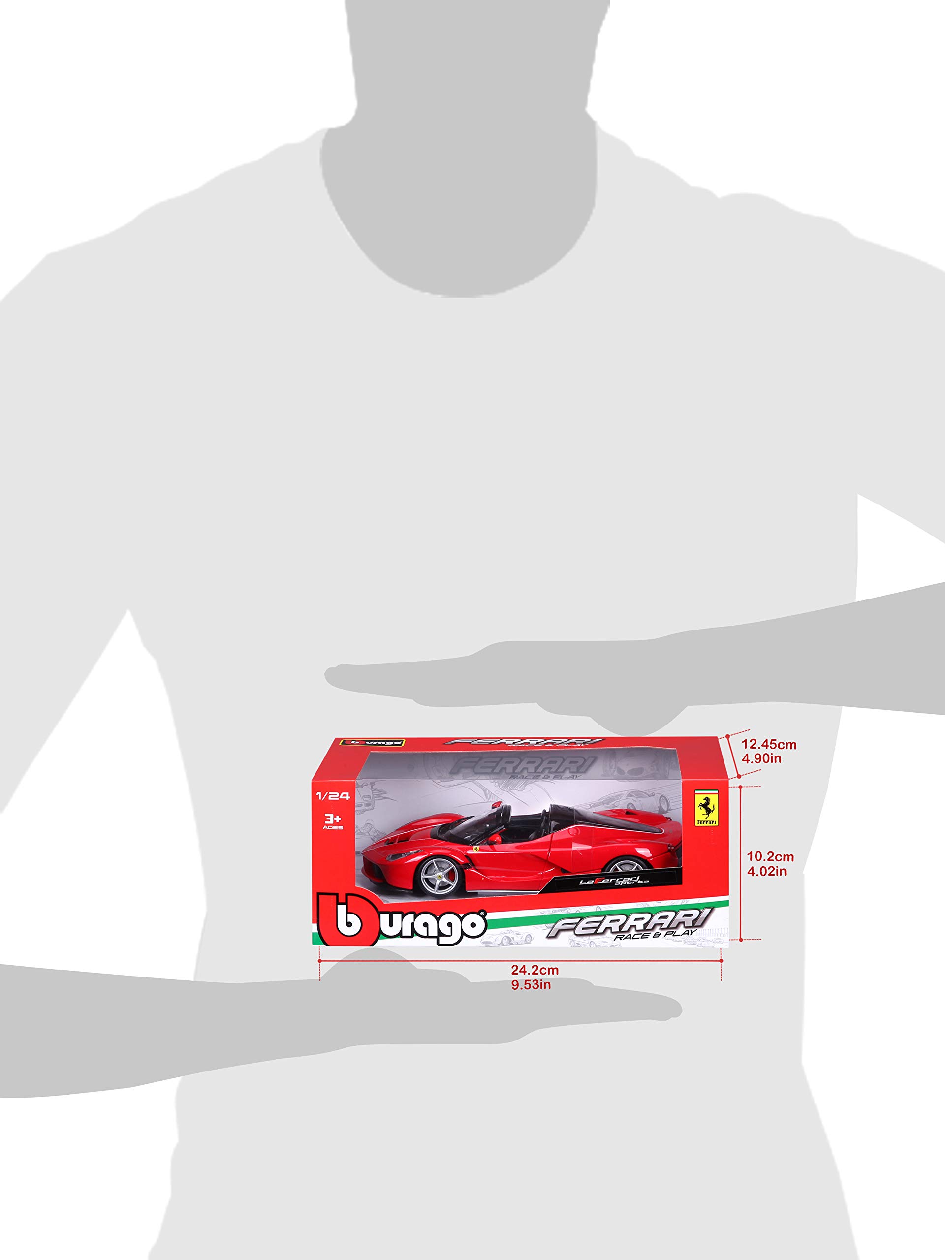Bburago 1:24 Scale Ferrari LaFerrari Aperta Die Cast Model Car - Collectible Racing Toy for Display & Play - Perfect for Car Enthusiasts & Gift Giving
