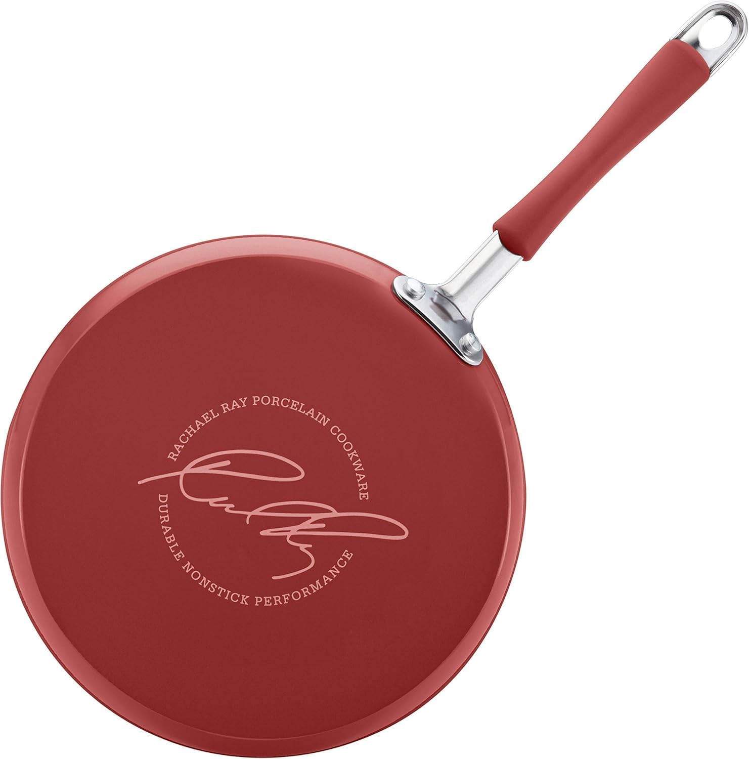 Rachael Ray Cucina Nonstick Cookware Set - 12-Piece Pots and Pans in Cranberry Red | Durable Kitchen Essentials for Cooking, Baking & Serving | Perfect for Home Chefs & Family Meals