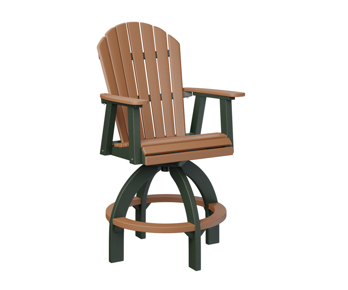 Berlin Gardens Comfo Back Swivel Bar Chair - Adjustable Height Counter Stool for Kitchen Island, Breakfast Nook & Home Bar - Comfortable Swivel Seat with Back Support