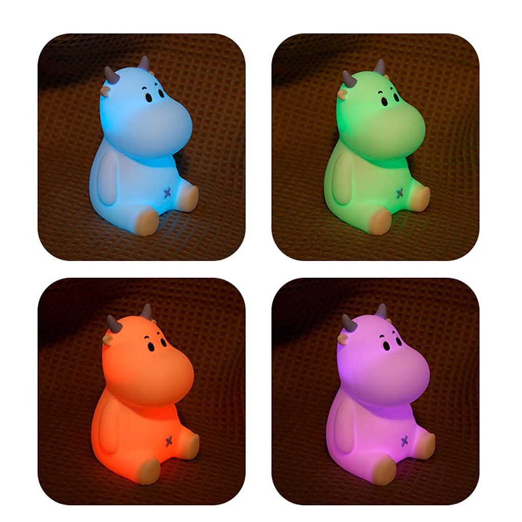 LED Night Light - Cute Animal USB Charging Color Changing Mood Lamp for Bedroom, Nursery, Living Room | Energy Efficient Bedside Nightlight (Blue, Multicolor) - Perfect for Kids' Rooms, Hallways & Safe Nighttime Navigation