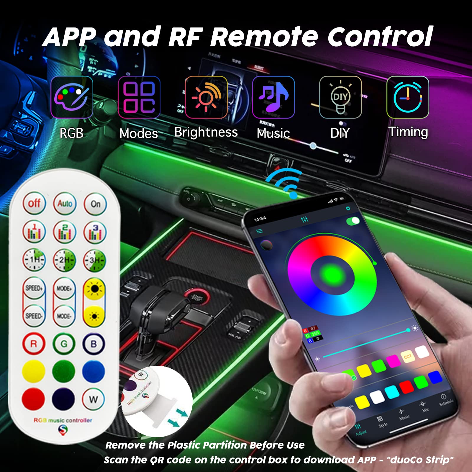 USB Car LED Lights Strip - 157