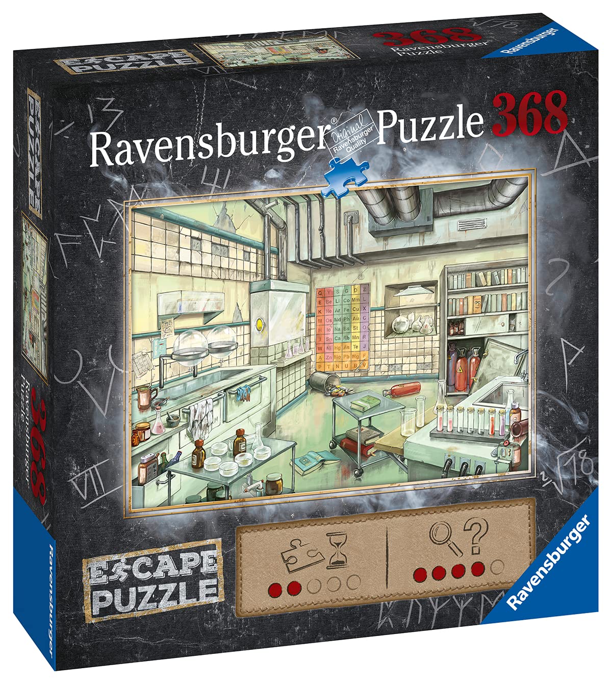 Ravensburger Escape Puzzle The Laboratory - 368 Piece Jigsaw Puzzle for Adults & Kids Ages 12+ | Escape Room Challenge Board Game | Fun Family Game Night & STEM Learning Activity