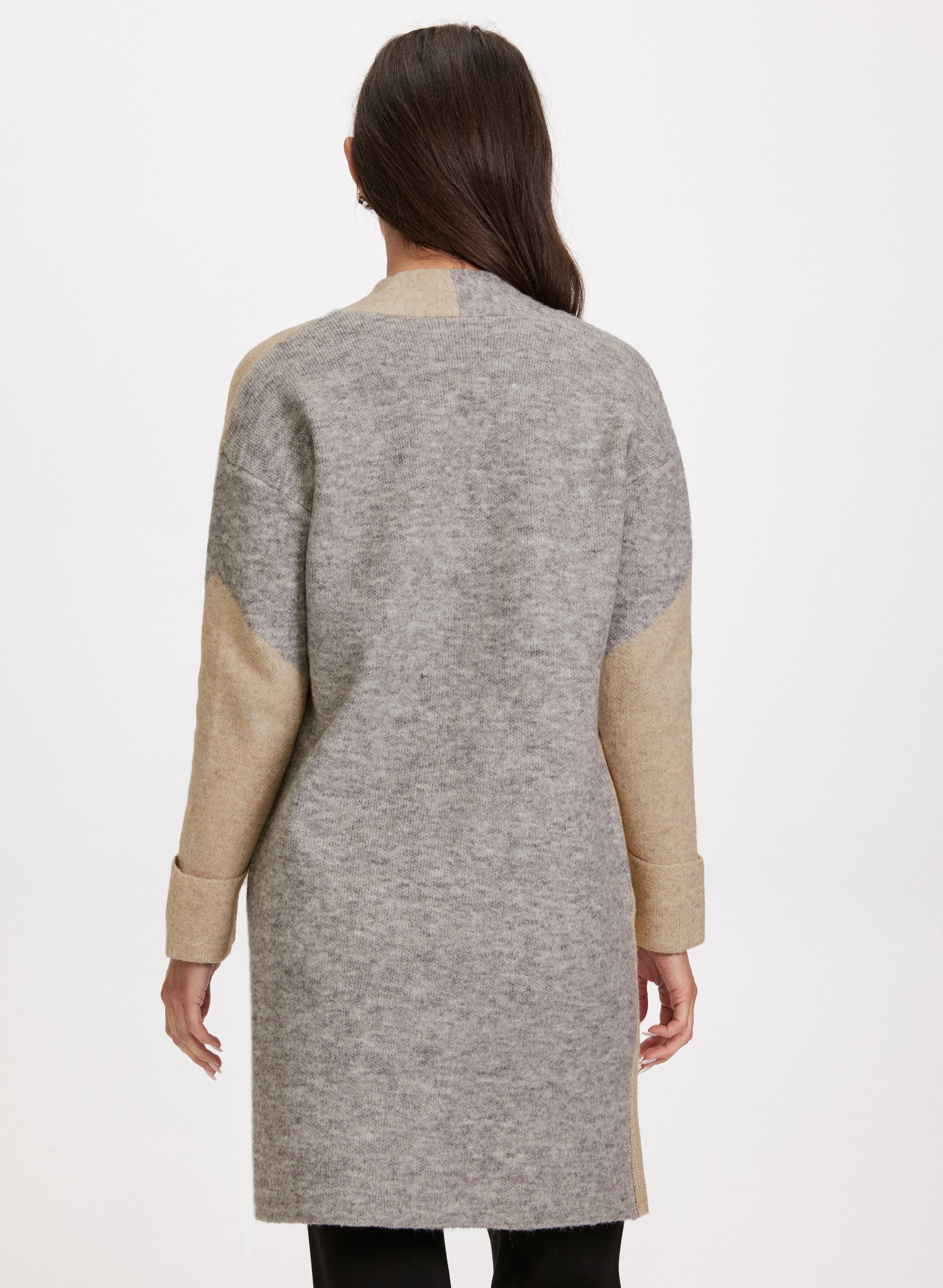 Stylish Color Block Open Front Cardigan for Women - Lightweight Knit Sweater for Layering, Casual Outfits & Office Wear