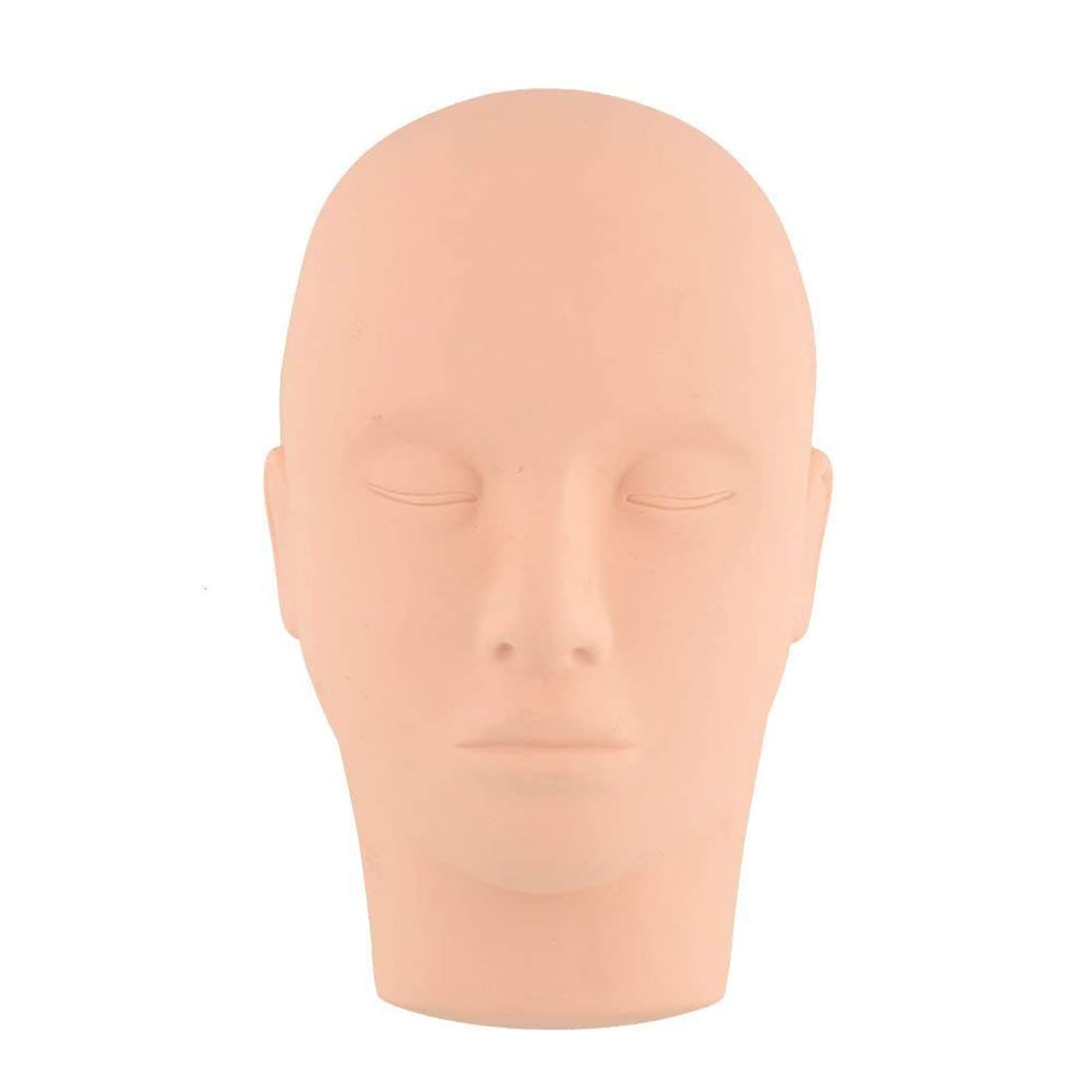 RITZPRIME Silicone Eyelash Training Head - Closed Eyes Flat Practice Mannequin for Lash Extension & Makeup Artists | Perfect for Salon, Beauty School & Home Practice
