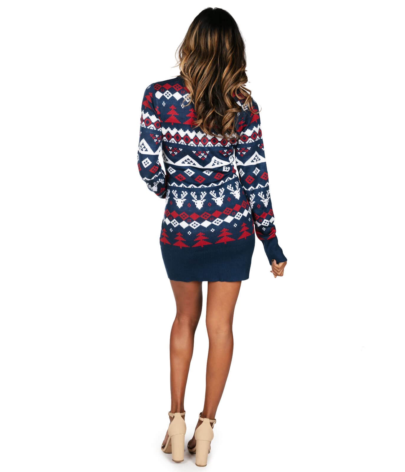 Festive Women's Christmas Sweater Dresses | Cute Holiday & Winter Themed Outfits | Perfect for Ugly Christmas Parties, Family Gatherings & Seasonal Photoshoots