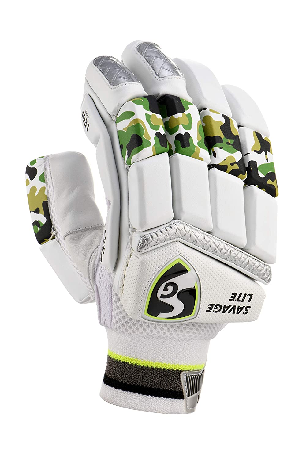 SG Savage Lite Cricket Batting Gloves - Premium Leather Sports Gloves for Cricket Players - Perfect for Practice & Match Play