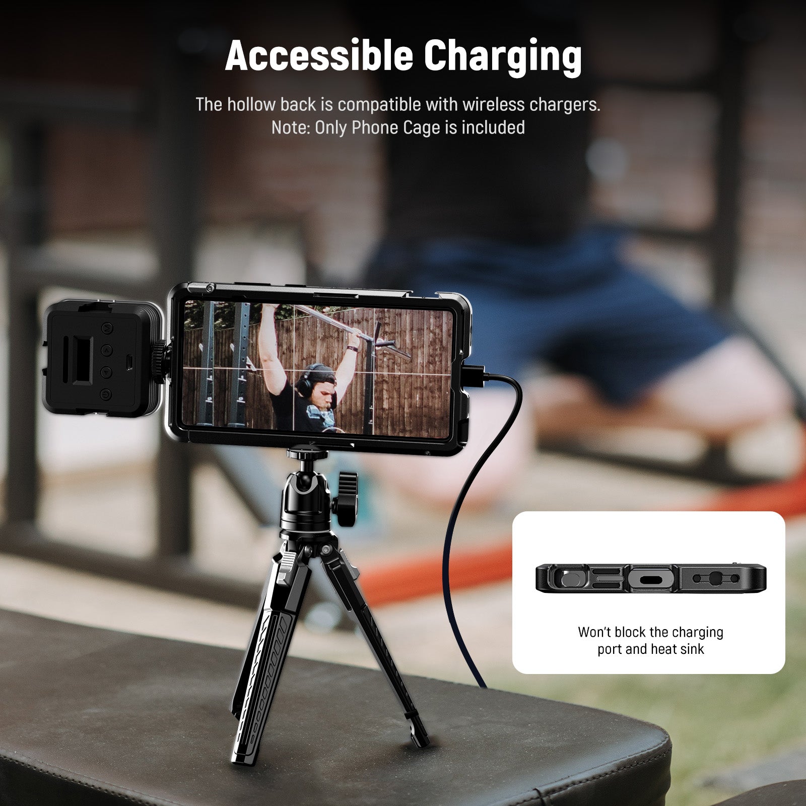 NEEWER PA082 Smartphone Cage for Samsung Galaxy S25 Ultra - Compatible with 67mm Filters, 17mm & T-Mount Adapters - Perfect for Vlogging, Filmmaking & Mobile Photography