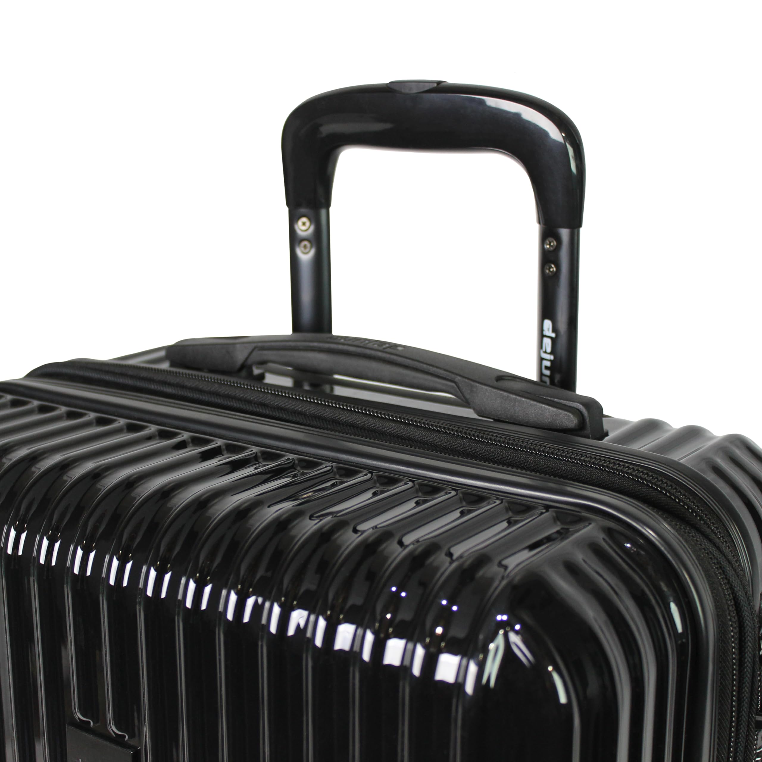 World Traveler Dejuno Tonal Lightweight Polycarbonate Hardside Expandable Spinner Luggage Suitcase with TSA Lock, Onyx, 28-inch - Perfect for International Flights, Business Trips & Family Vacations