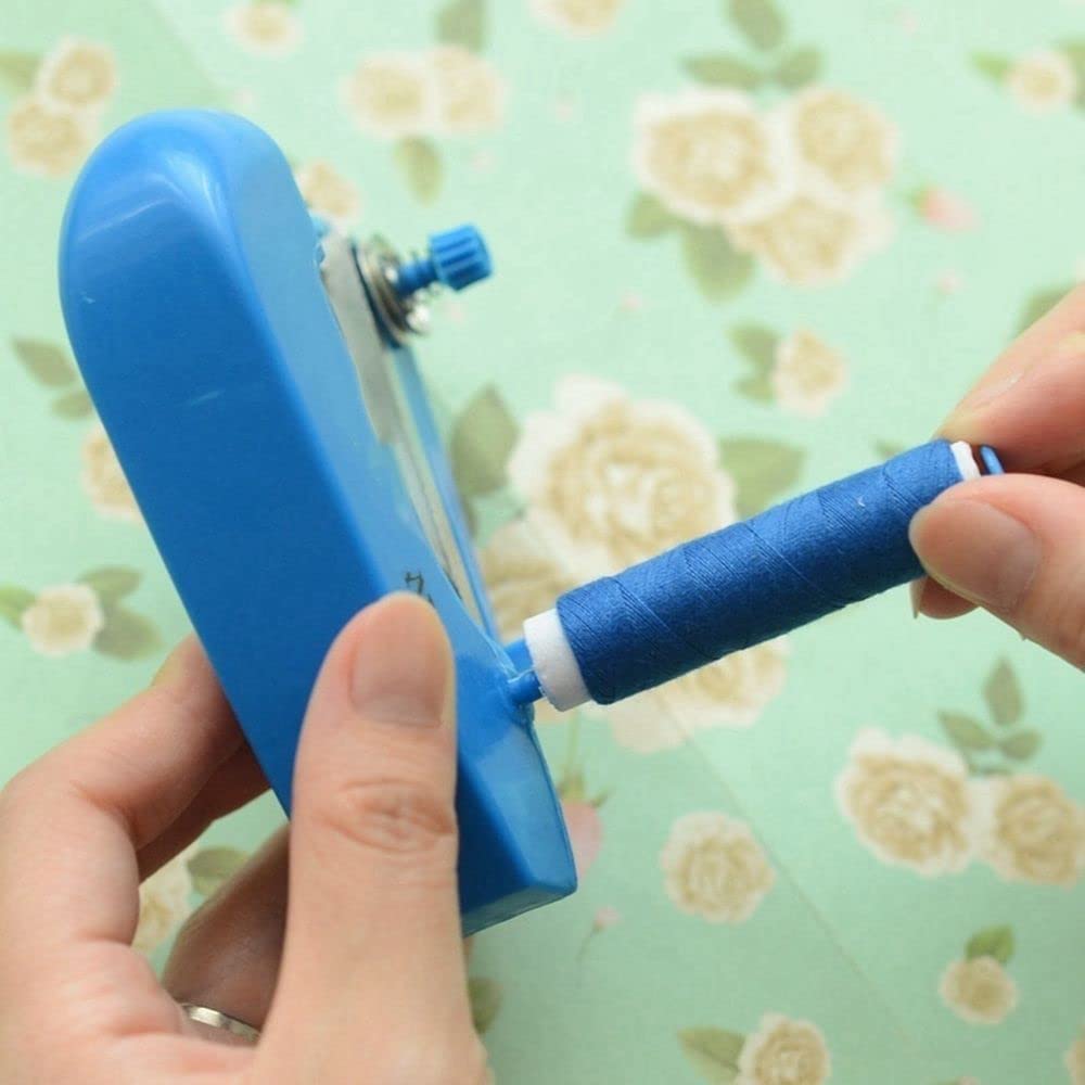 1Pc Handheld Sewing Machine - Portable Mini Manual Sewing Tool for Quick Repairs & DIY Crafts | Perfect for Clothes, Curtains & Fabric Projects | Home & Travel Use