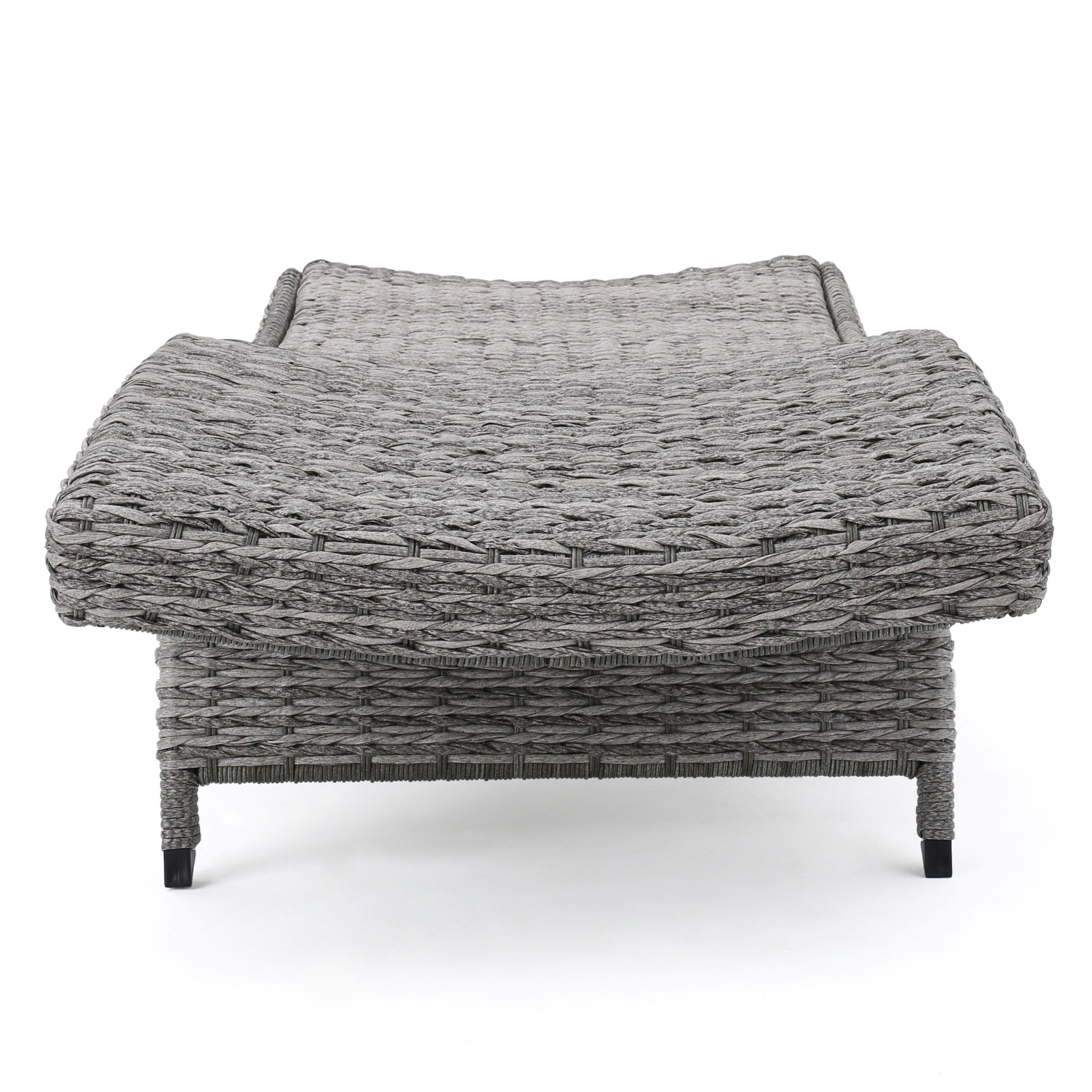 CRETE WICKER CHAISE LOUNGE - Outdoor Patio Furniture, All-Weather Rattan Chaise Lounge Chair for Poolside, Beach, Garden Relaxation