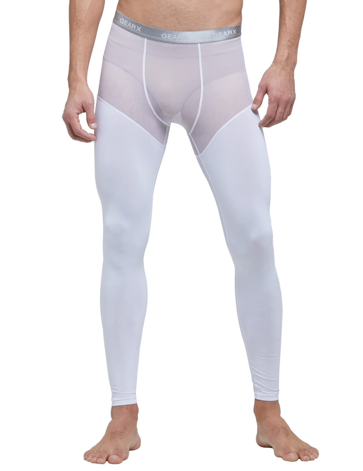 Premium Men's Summer Mesh Baselayer Long Pants - Breathable & Lightweight Underwear for Activewear, Running, Hiking & Outdoor Sports