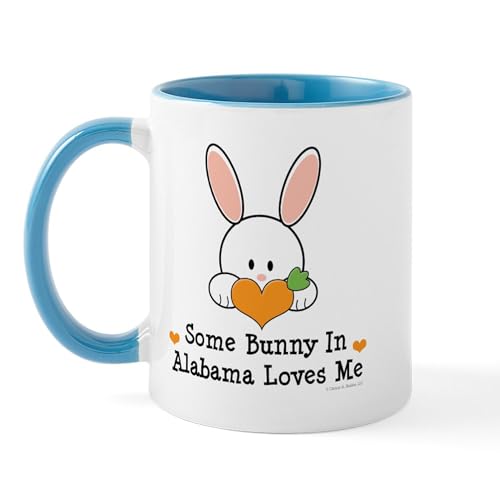 White/Blue Inside - Some Bunny In Alabama Loves Me Mug