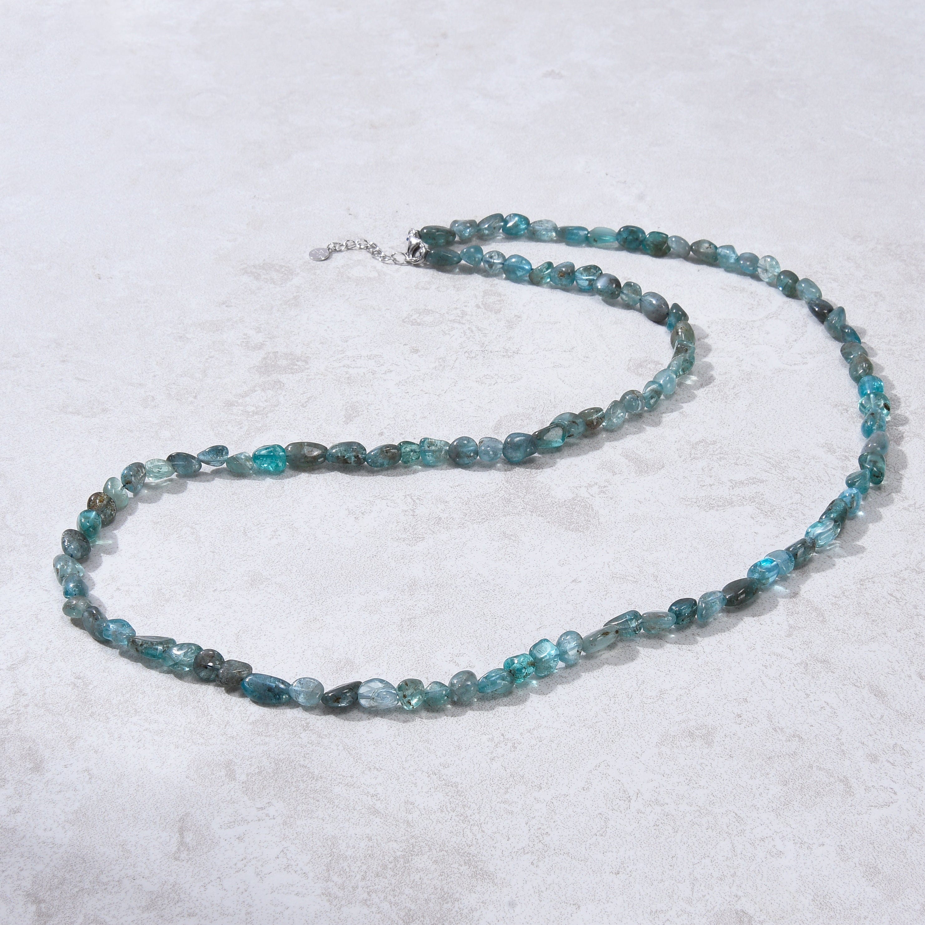 8mm Natural Apatite Gemstone Beaded Necklace & Multi-Wrap Bracelet Set - Healing Crystal Jewelry for Meditation, Yoga & Spiritual Energy