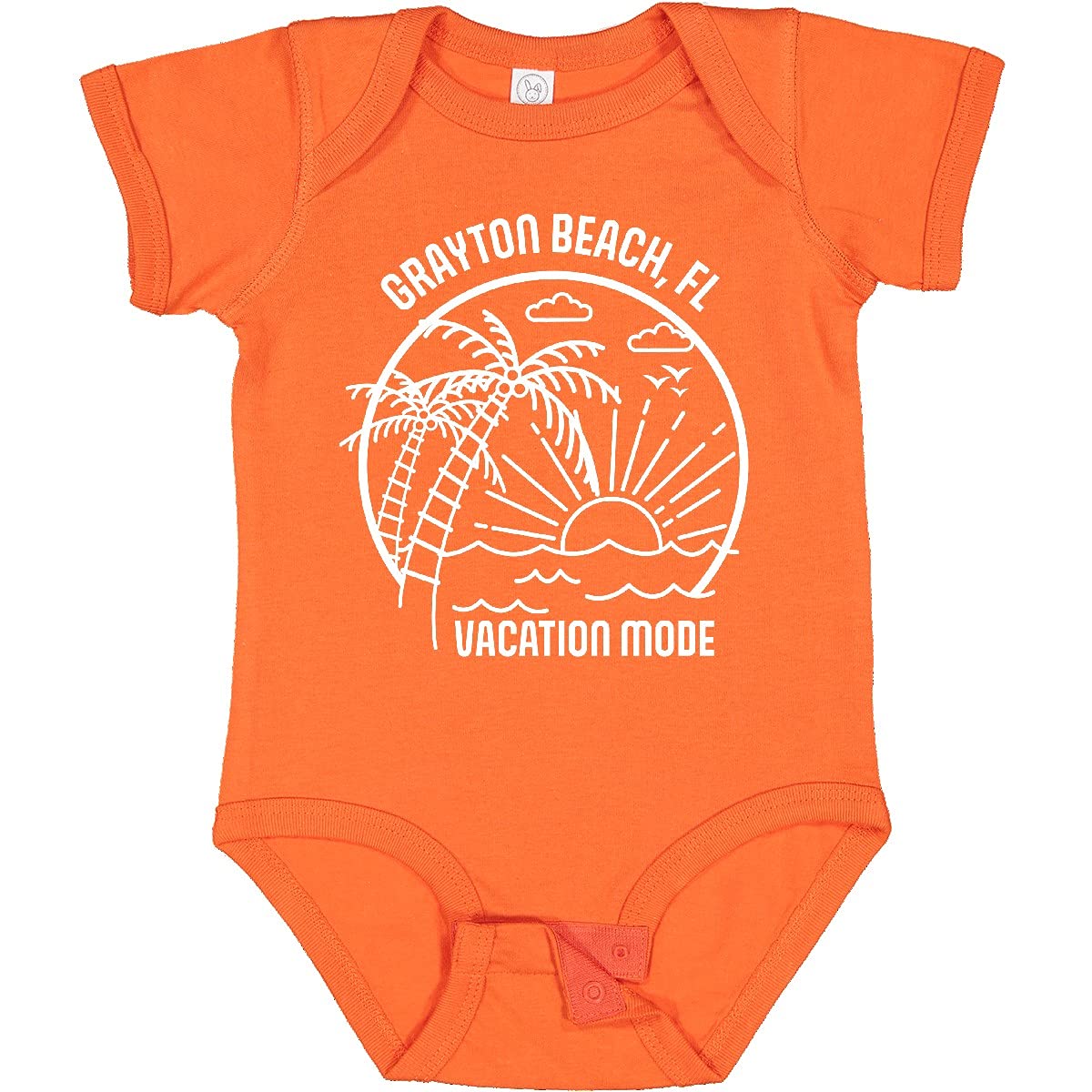 Inktastic Summer Vacation Mode Grayton Beach Florida Baby Bodysuit - Cute & Comfortable Infant Onesie for Beach Trips, Family Vacations & Photo Shoots