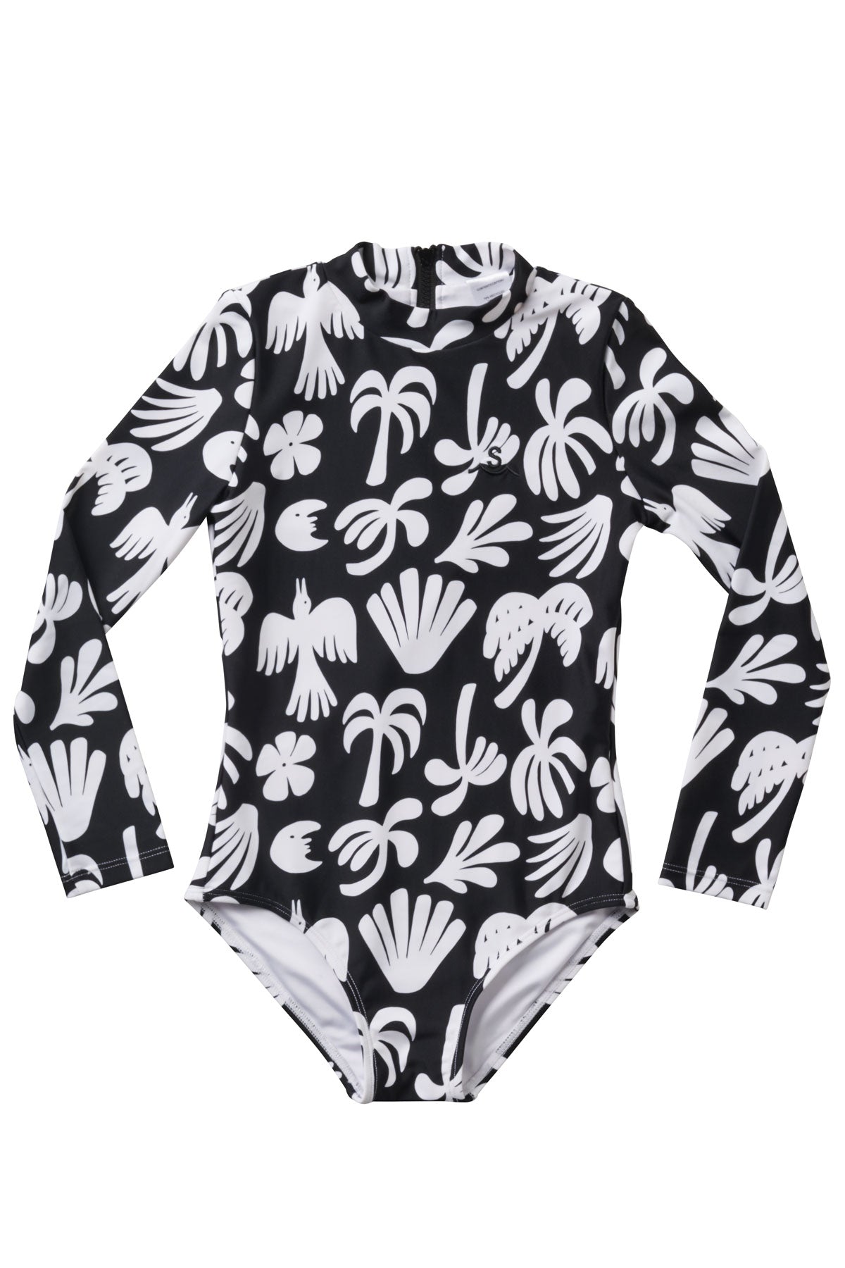 Seaesta Surf x Ty Williams Long Sleeve Swimsuit for Women - UPF 50+ Sun Protection Rashguard, Charcoal Gray - Perfect for Surfing, Swimming & Beach Activities